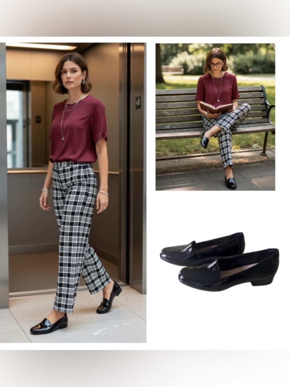 Clarks Juliet Lora Black Patent Leather Loafers 
Workwear Preppy The Collection